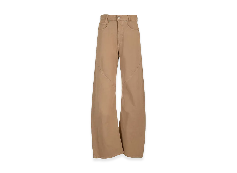 MM6 Maison Margiela Women's Trousers In Cotton Twill "Beige"