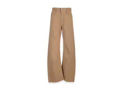 MM6 Maison Margiela Women's Trousers In Cotton Twill "Beige"