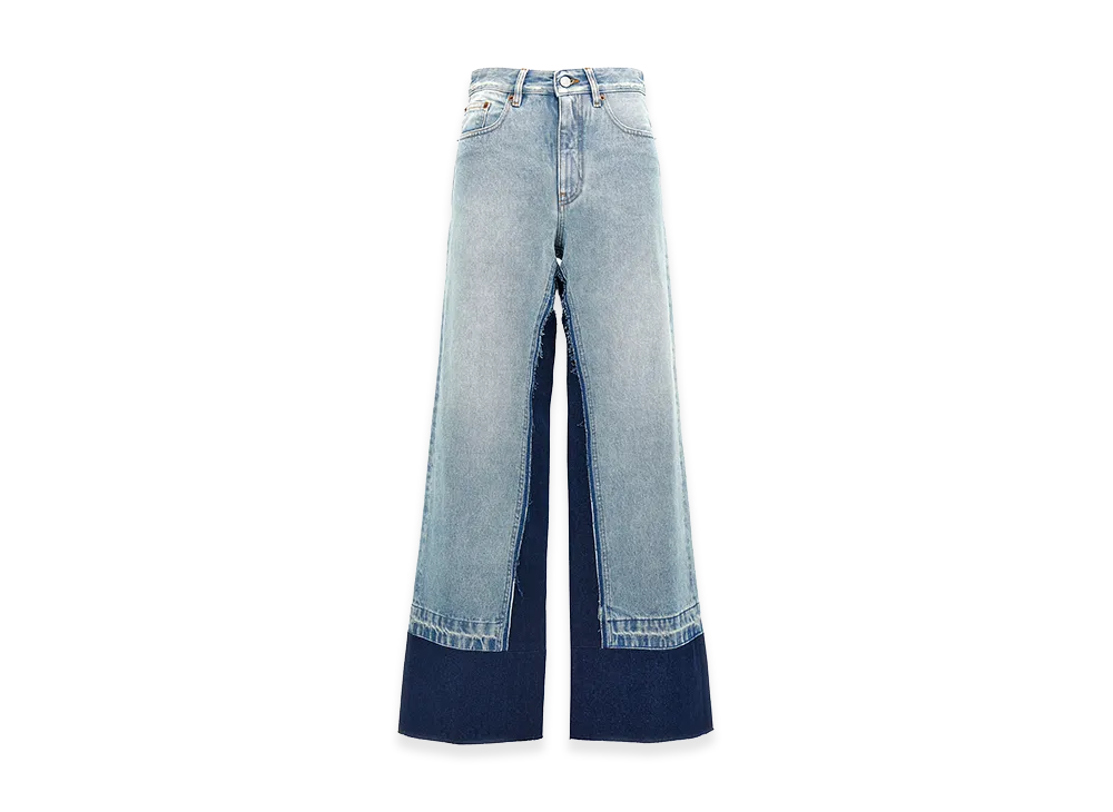 MM6 Maison Margiela Women's Contrast Insert Jeans "Light Blue"