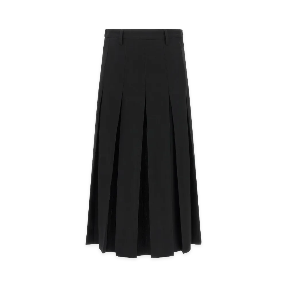 MM6 Maison Margiela Women's Overlapping Pleated Skirt "Black"