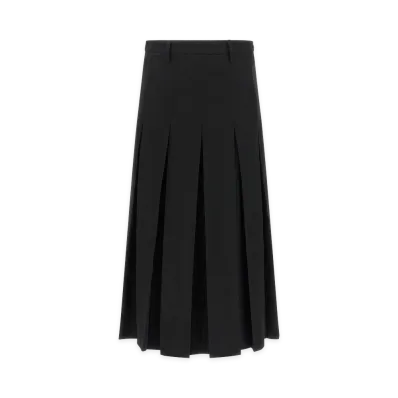 MM6 Maison Margiela Women's Overlapping Pleated Skirt "Black"