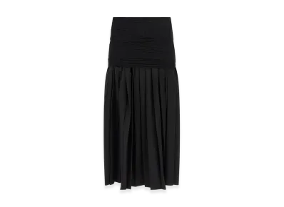 MM6 Maison Margiela Women's Double Layer Skirt "Black"