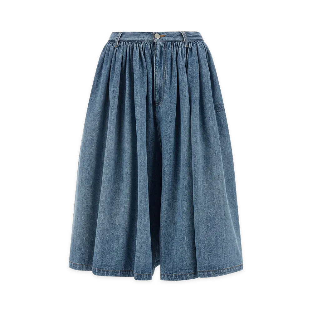 MM6 Maison Margiela Women's Numeric Signature MM6 Bermuda Shorts "Blue"