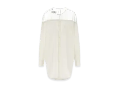 MM6 Maison Margiela Women's Tulle Insert Shirt "White"