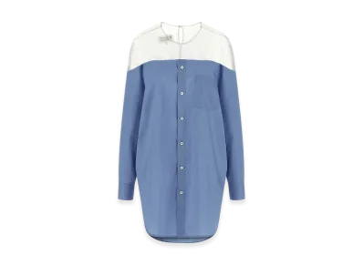MM6 Maison Margiela Women's Tulle Insert Shirt "Light Blue"