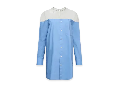 MM6 Maison Margiela Women's Tulle Insert Shirt "Light Blue"