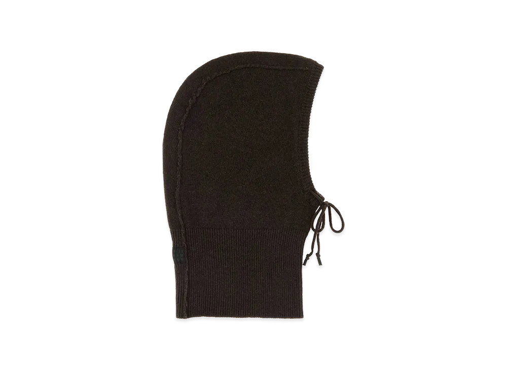 MM6 Maison Margiela Women's Dark Brown Wool Blend Balaclava "Bordeaux"