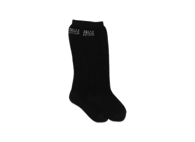 MM6 Maison Margiela Women's Bootleg' Socks "Black"