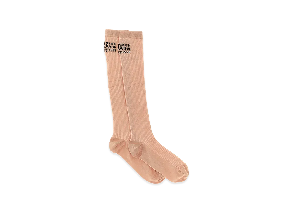 MM6 Maison Margiela Women's 'Bootleg' Socks "Pink"
