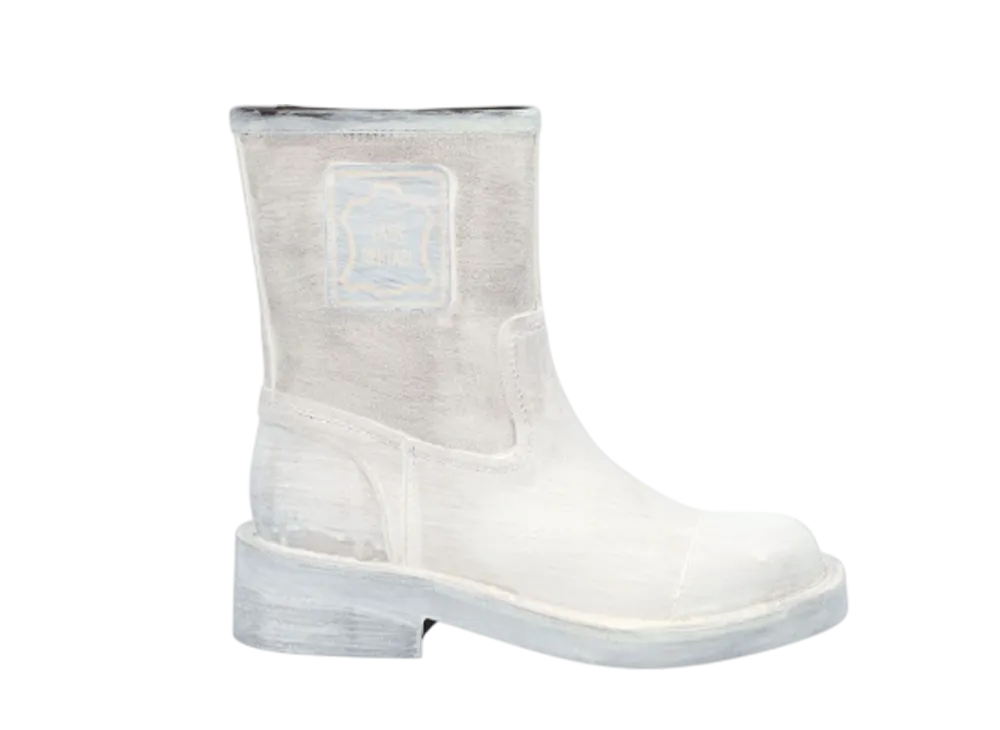 MM6メゾンマルジェラ ペイントエフェクト ブーツ "ホワイト" S66WU0068P2714H5757
