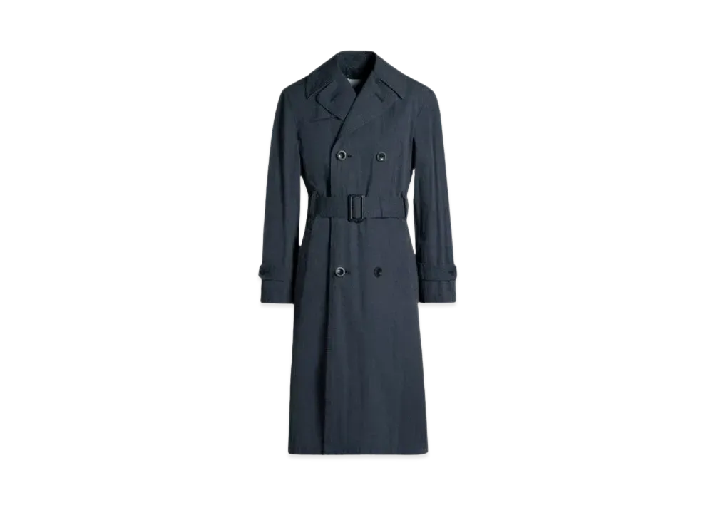 Maison Margiela Double Breasted Trench Coat "Dark Blue"