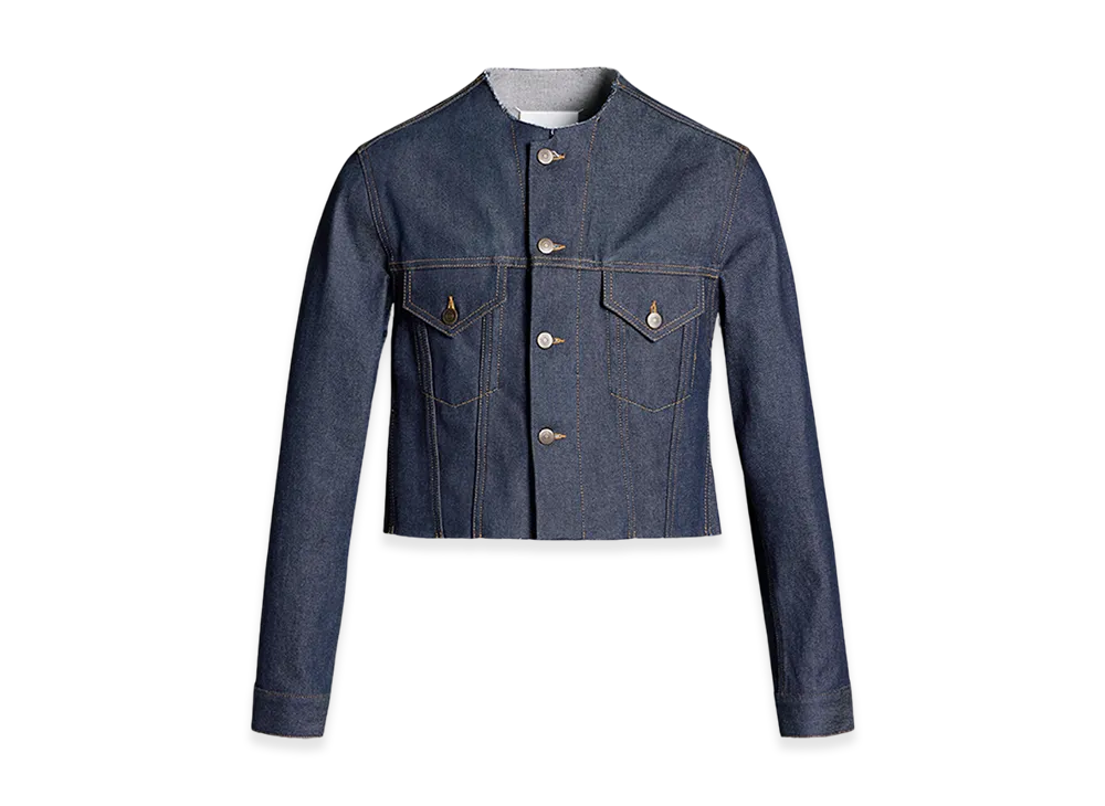 Maison Margiela Collarless Denim Jacket "Navy"