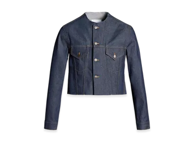 Maison Margiela Collarless Denim Jacket "Navy"