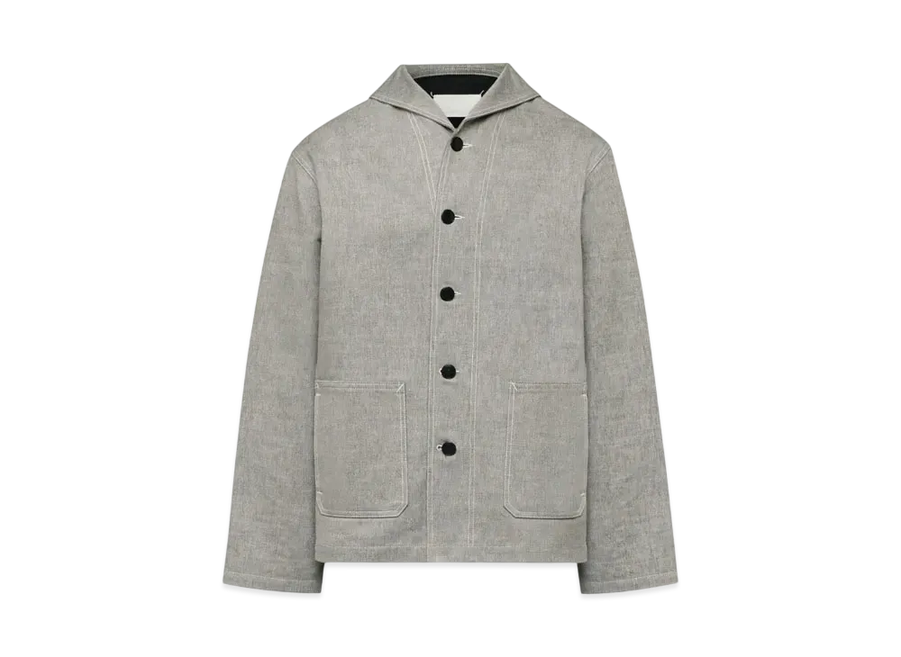 Maison Margiela Men's Broken Twill Button Jacket "Caviar"