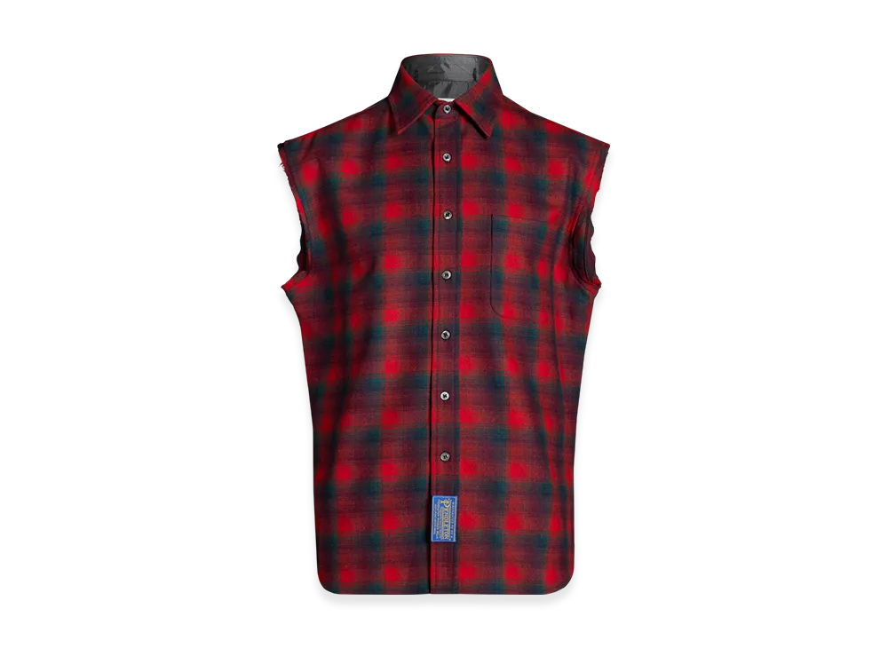 Maison Margiela Men's Pendleton Sleeveless Shirt "Red"