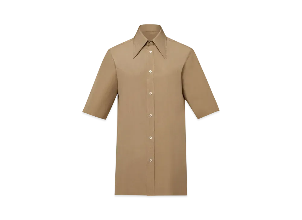 Maison Margiela Men's Pointed Collar Shirt "Camel"