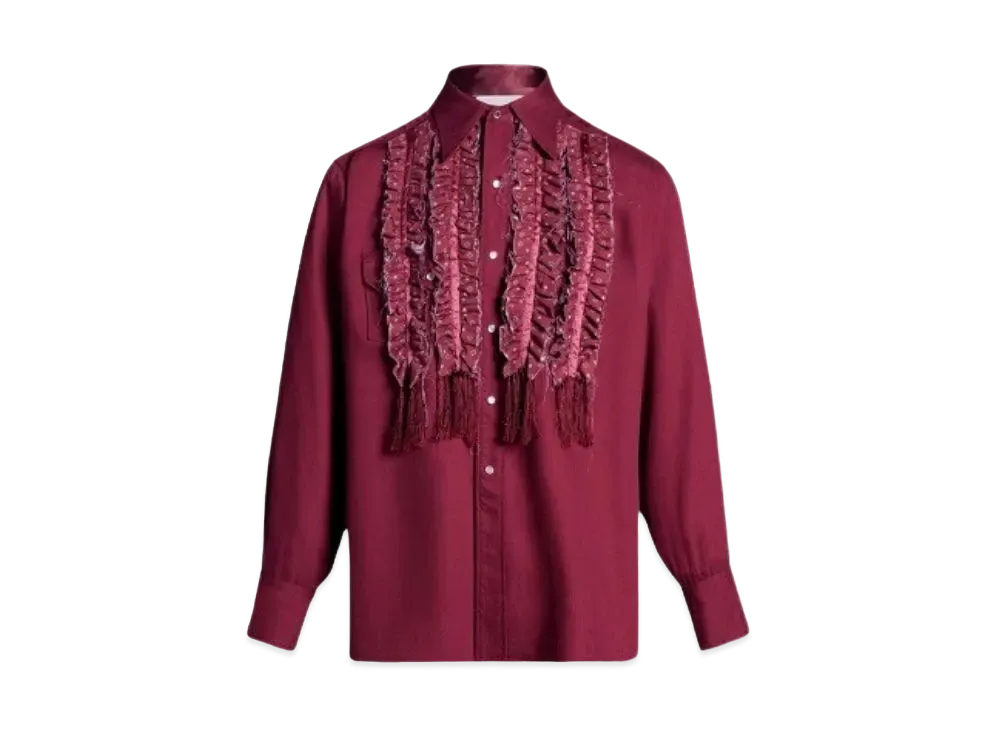 Maison Margiela Shredded Scarf Shirt "Bordeaux"