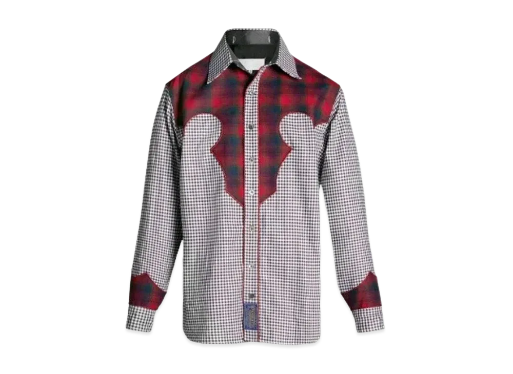 Maison Margiela Pendleton Yoke Gingham Shirt "Brown/Red"