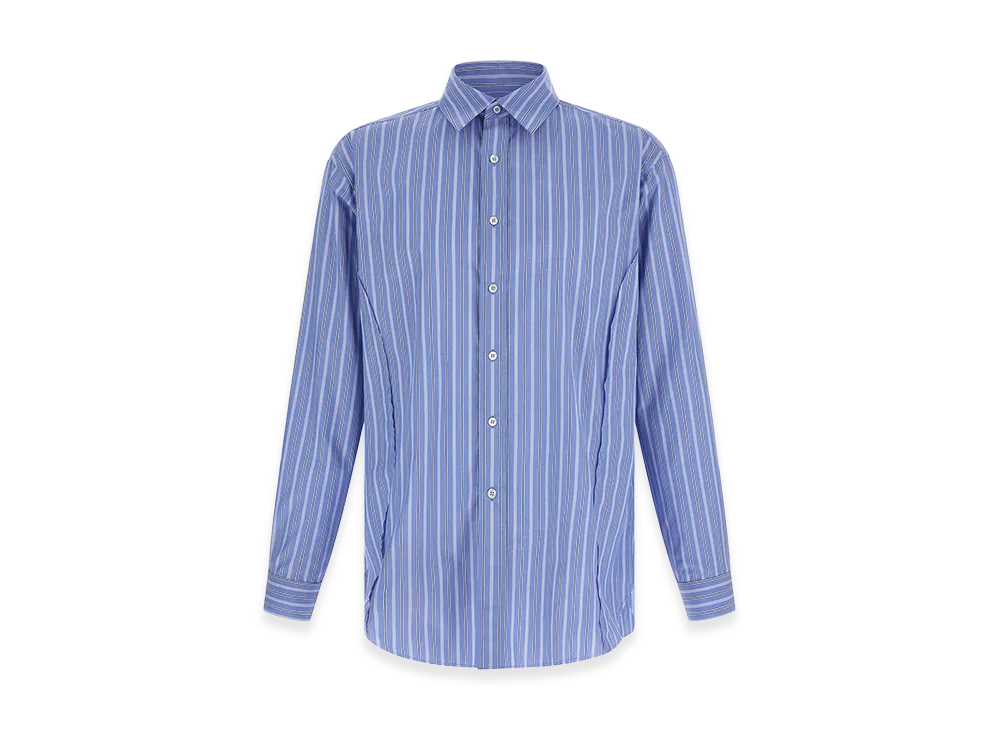 Maison Margiela Striped Cotton Shirt "Light Blue"
