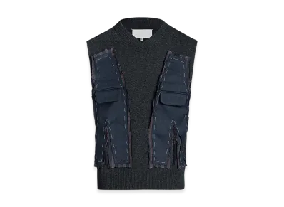 Maison Margiela Decortique Knit Gilet "Charcoal"