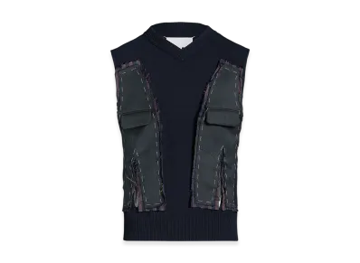 Maison Margiela Decortique Knit Gilet "Navy"