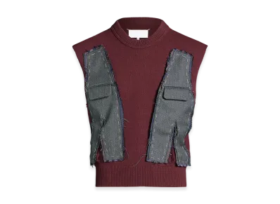 Maison Margiela Decortique Knit Gilet "Bordeaux"