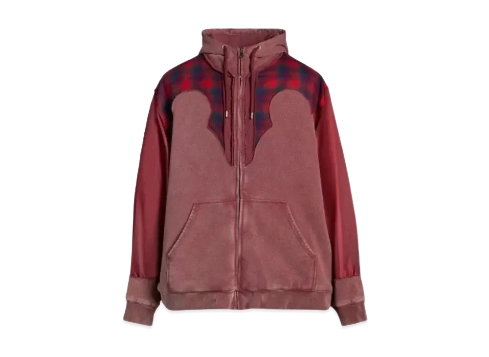 Maison Margiela Pendleton Yoke Hoodie "Bordeaux"