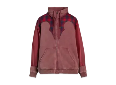 Maison Margiela Pendleton Yoke Hoodie "Bordeaux"