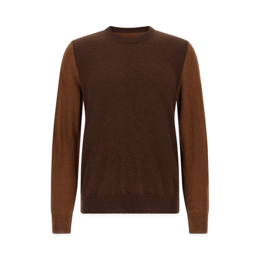 Maison Margiela Two-Tone Wool Sweater "Brown"