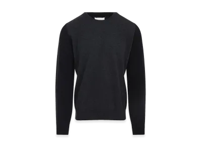 Maison Margiela Two-Tone Wool Pullover with Elbow Patches "Grey/Black"