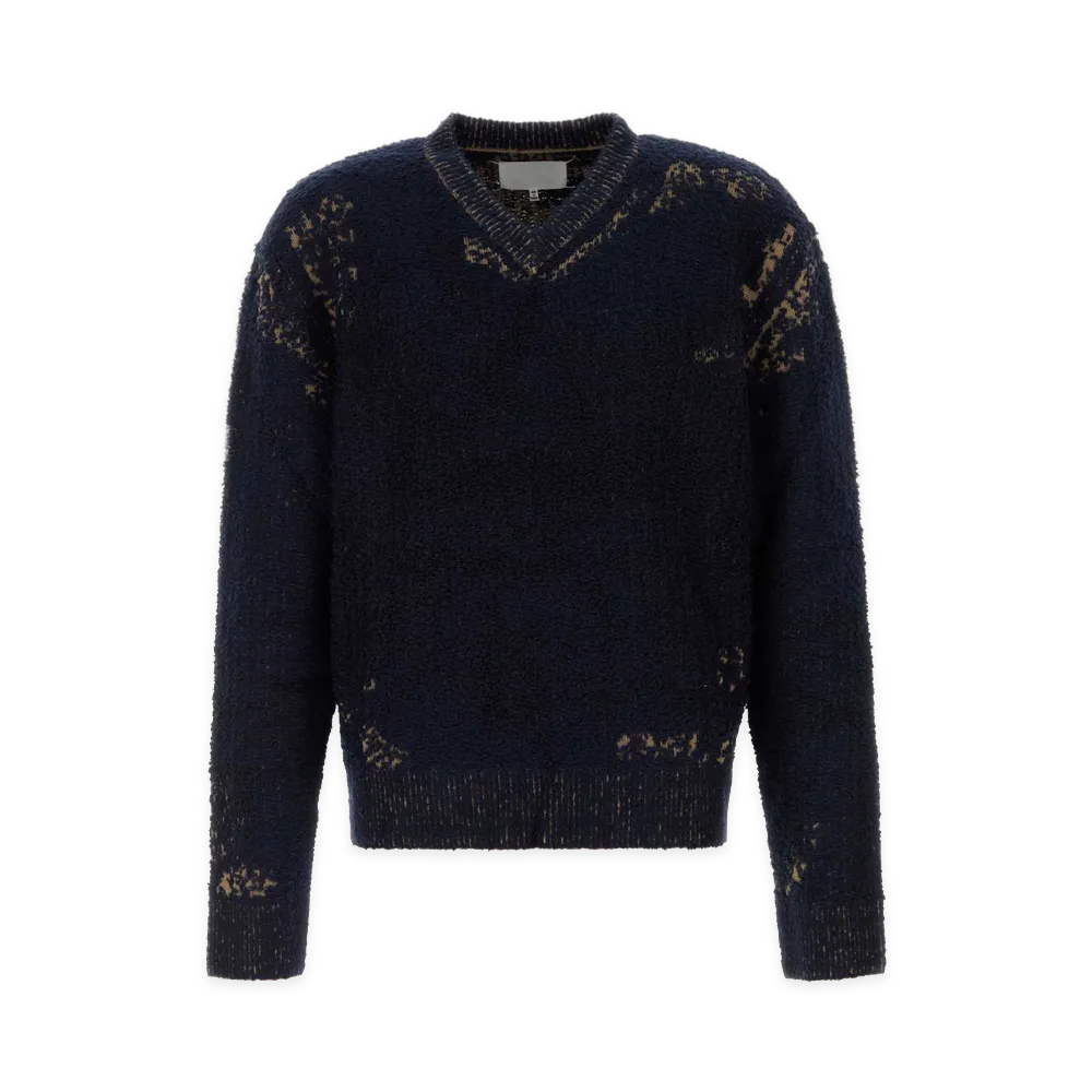 Maison Margiela Cotton Blend Sweater "Navy"