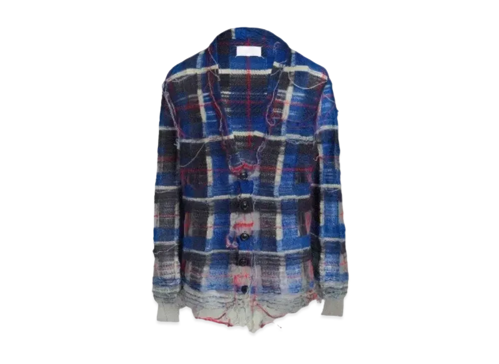 Maison Margiela Distressed Knit Cardigan "Blue"