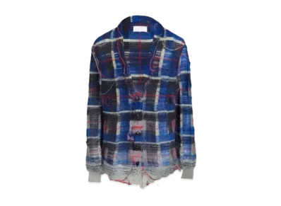 Maison Margiela Distressed Knit Cardigan "Blue"