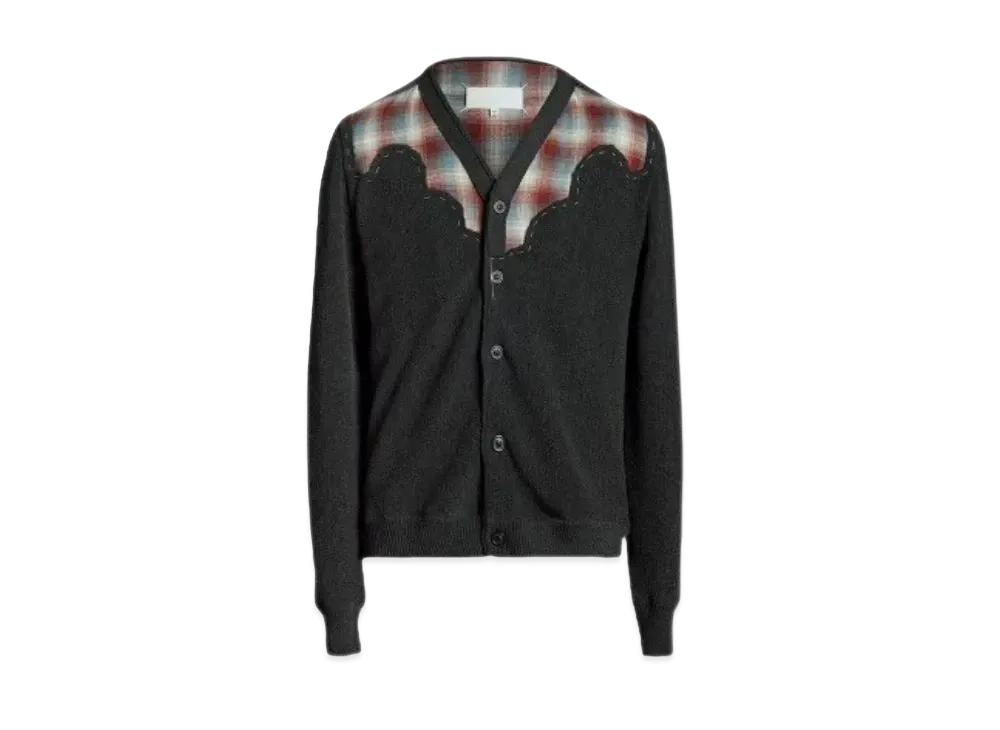 Maison Margiela Pendleton Cardigan "Dark Gray"