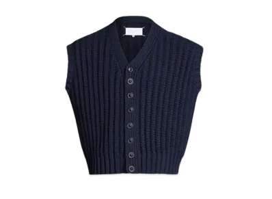Maison Margiela Wool Vest Cardigan "Navy"