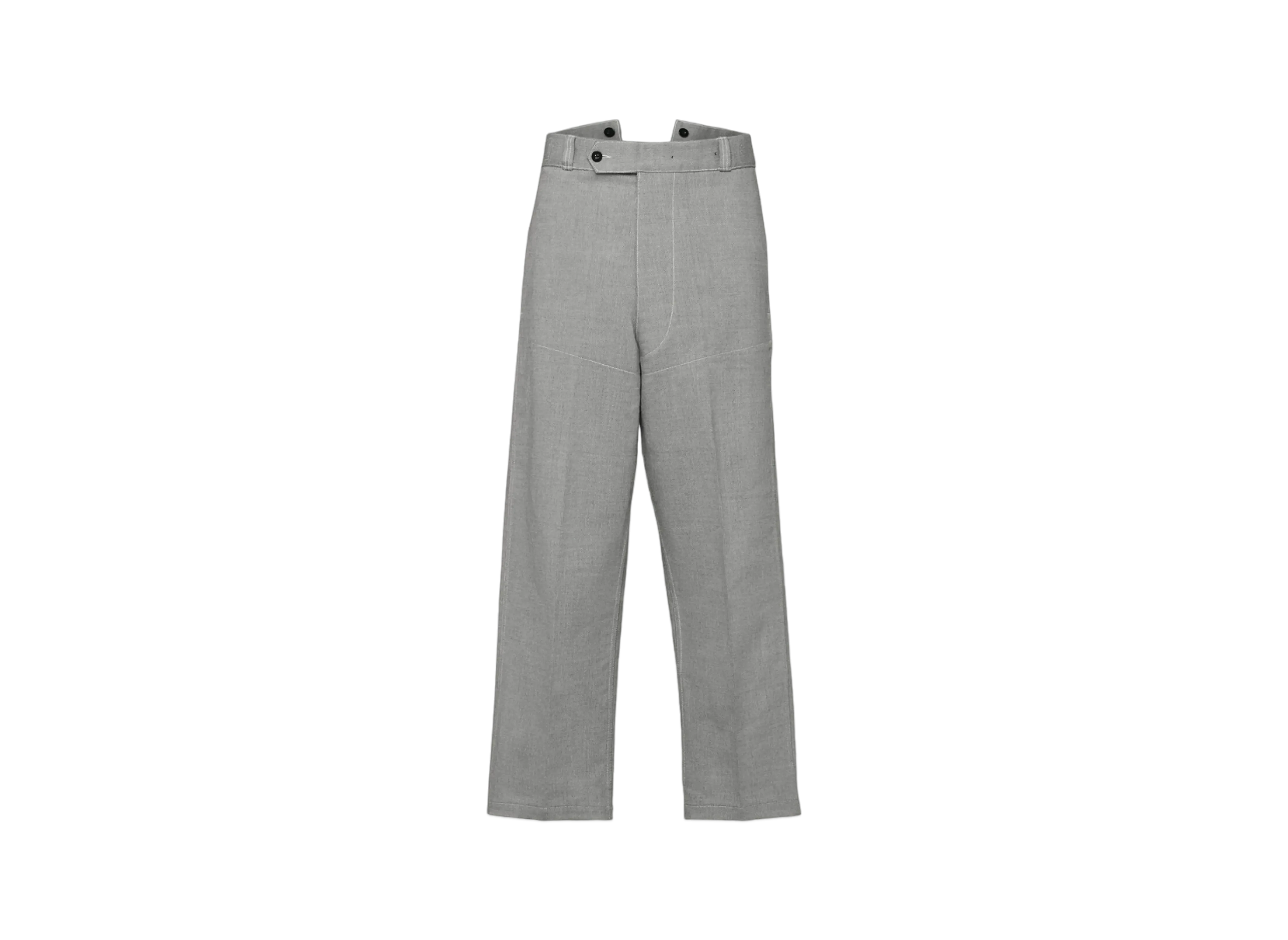 Maison Margiela Men's Broken Twill Denim Trousers "Caviar"