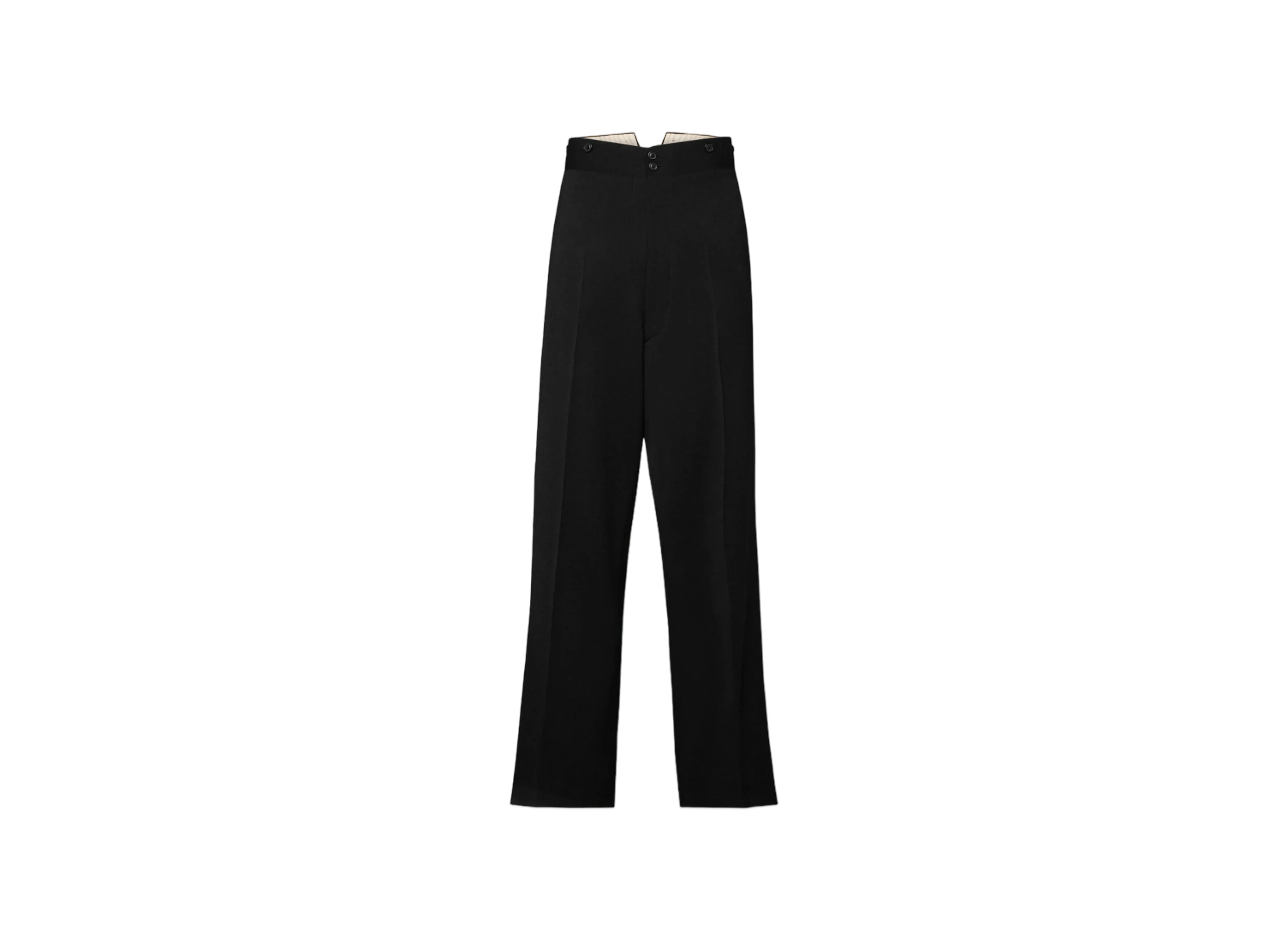 Maison Margiela Men's Wool Barathea Trousers "Black"