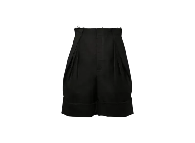 Maison Margiela Men's Satin Cotton Shorts "Black"