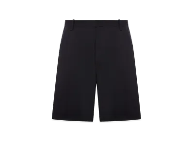 Maison Margiela Tailored Bermuda Shorts With Pleats And Fringed Hem "Black"