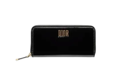 Dior Glossy Calfskin Voyajer Wallet "Black"