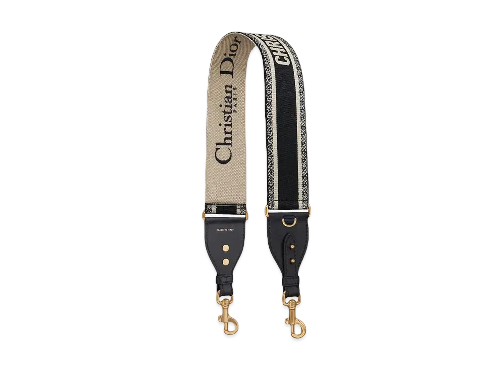 Dior Shoulder Strap With Ring "Black"