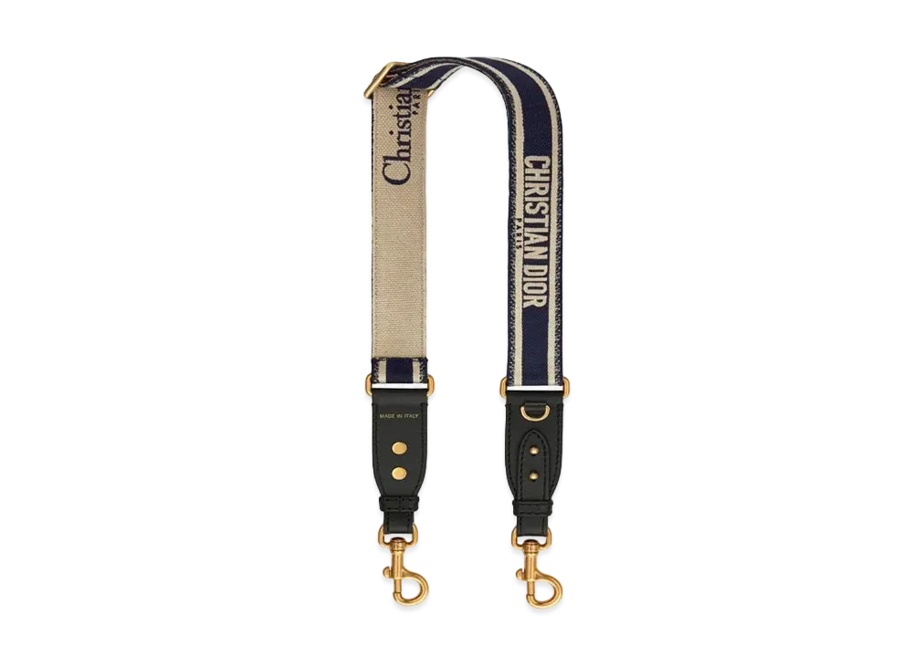Dior Adjustable Shoulder Strap With Ring "Blue"