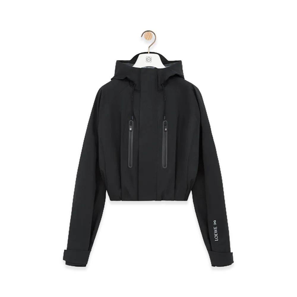 LOEWE x On Women's Cropped Parka (Technical Cotton Shell) "Black"