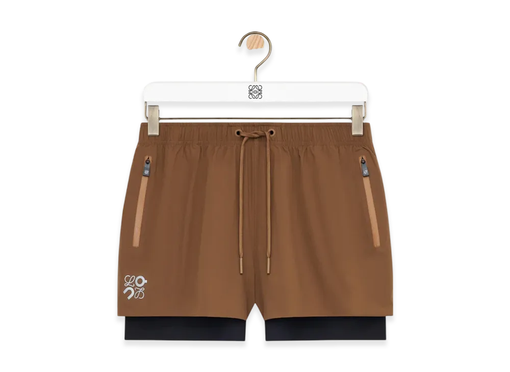 LOEWE x On Performance Shorts (Technical Shell) "Toffee"