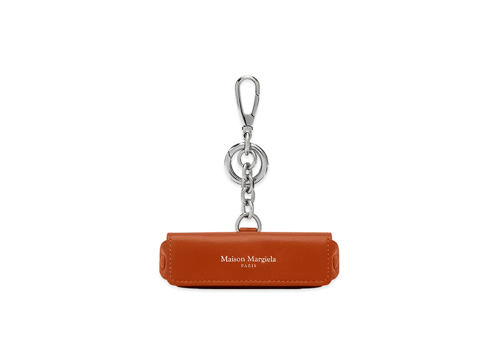 Maison Margiela 4 Stitch Leather Lipstick Holder Charm "Papaya"