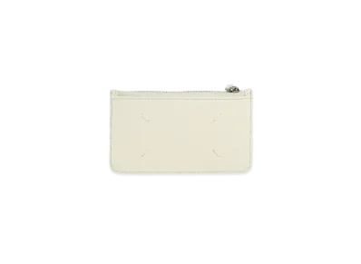 Maison Margiela Cow Leather Zipped Card Holder "White"