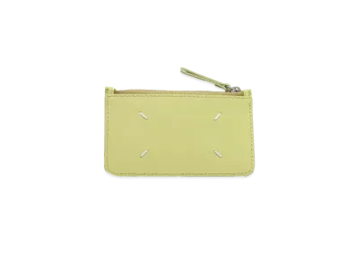 Maison Margiela Cow Leather Zipped Card Holder "Linden Green"