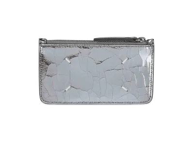 Maison Margiela Women's Card Holder Zip Ew "Silver"