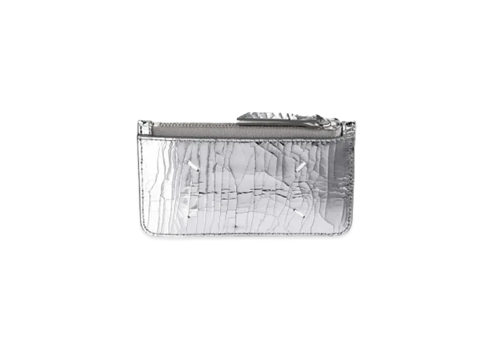 Maison Margiela Broken Mirror Zip Card Holder "Silver"