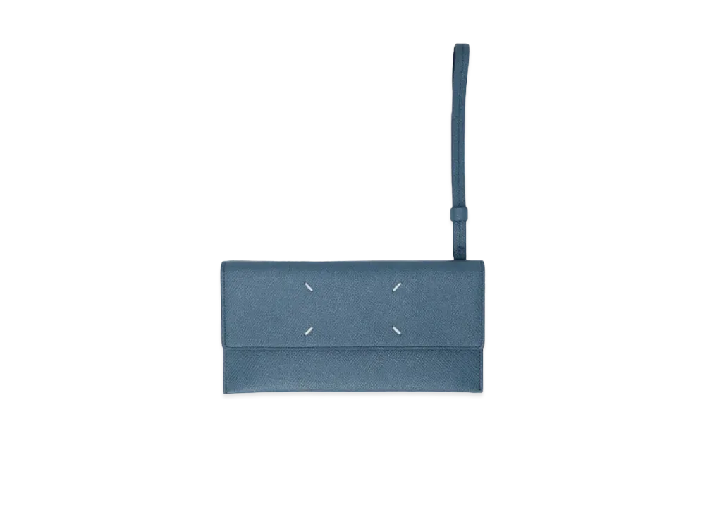 Maison Margiela Large Leather Wallet "Blue"